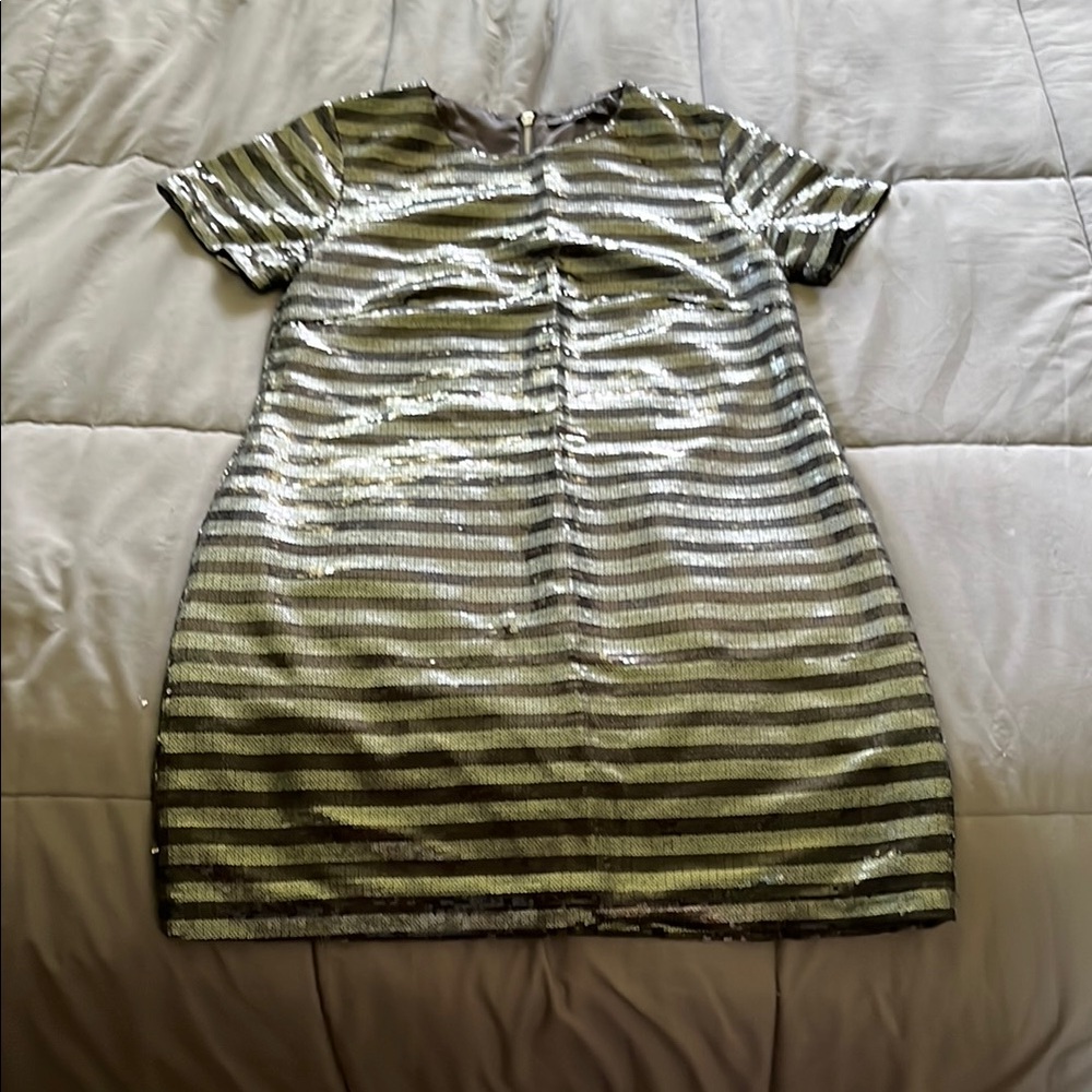 White and Gray Buttoned Sheath Dress for Cocktail